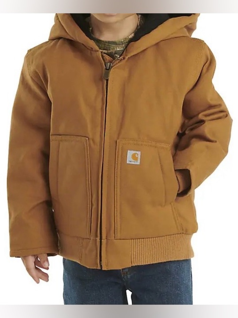 Carhartt Toddler 3T Duck Quilted Hooded Jacket Workwear Coat Outdoors